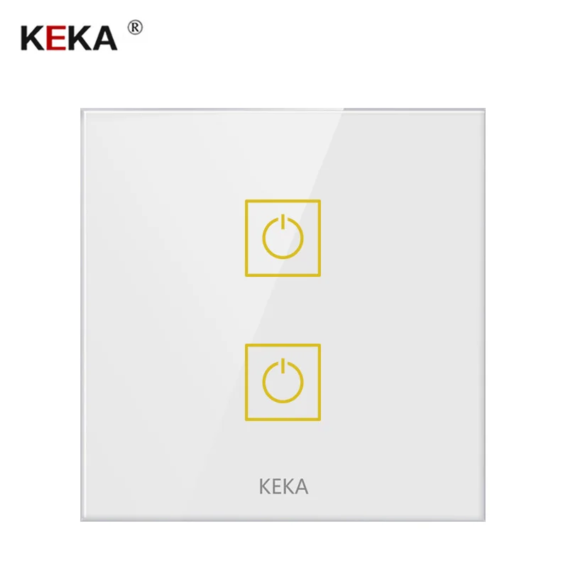 KEKA Wall Touch Sensor Switch 2 Gang 1/2/3 Way Touch Standard Light Switch RS-485 control switch Crystal Glass Panel 220-250V
KEKA Wall Touch Sensor Switch 2 Gang 1/2/3 Way Touch Standard Light Switch RS-485 control switch Crystal Glass Panel 220-250V