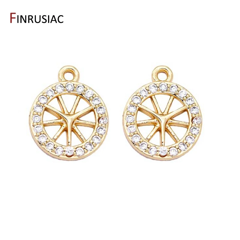 Inlay Zircon Small Round Hollow Wheel Pendant Charms For DIY Making Bracelets Earrings Accessories Materials
Inlay Zircon Small Round Hollow Wheel Pendant Charms For DIY Making Bracelets Earrings Accessories Materials