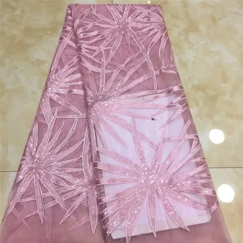 African Lace Fabric 2019 pink color Nigerian Lace Fabrics High Quality French Tulle Lace Fabric For Wedding Dress X12-50 
African Lace Fabric 2019 pink color Nigerian Lace Fabrics High Quality French Tulle Lace Fabric For Wedding Dress X12-50