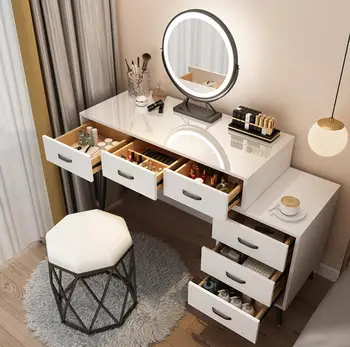 Nordic dressing table multifunctional bedside storage cabinet integrated bedroom large capacity make-up table modern and simple
Nordic dressing table multifunctional bedside storage cabinet integrated bedroom large capacity make-up table modern and simple