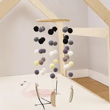 Craft Handmade Wooden Kids Room Photo Props Nursery Baby Felt Ball Bed Hanging Gift Durable Beautiful Decoration Wind Chimes
Craft Handmade Wooden Kids Room Photo Props Nursery Baby Felt Ball Bed Hanging Gift Durable Beautiful Decoration Wind Chimes