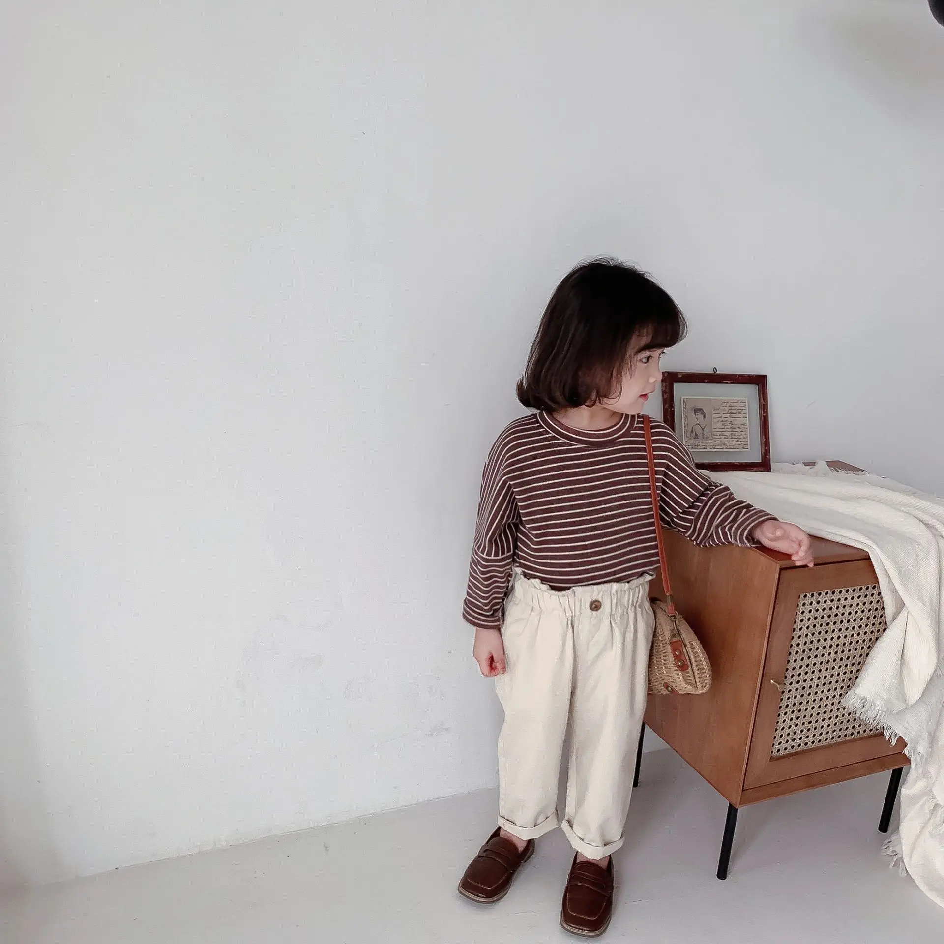 Nowe dziecęce luźne szarawary wiosenne 2021 - spodnie dla dziewczynek z elastycznym pasem - Wianko - 24