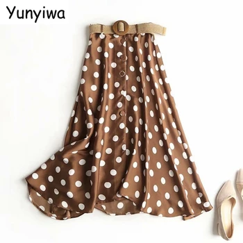 Women Dots Pleated Midi Skirt with Belt Vintage Side Zipper Office Ladies Elegant Chic Mid Calf Skirts
Women Dots Pleated Midi Skirt with Belt Vintage Side Zipper Office Ladies Elegant Chic Mid Calf Skirts