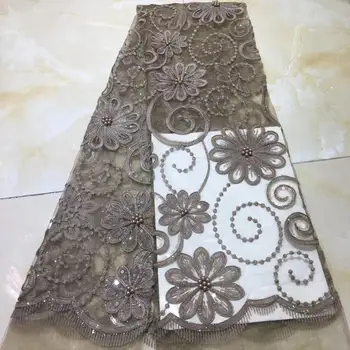 New Grey Gold African Lace Fabric 2019 Embroidered Nigerian Wedding Lace Fabric High Quality French Tulle Lace Fabric Beads
New Grey Gold African Lace Fabric 2019 Embroidered Nigerian Wedding Lace Fabric High Quality French Tulle Lace Fabric Beads