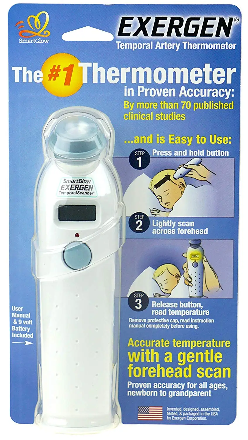 Exergen Temporal Scan Forehead Artery Baby Thermometer Tat-2000c Scanner 
Exergen Temporal Scan Forehead Artery Baby Thermometer Tat-2000c Scanner