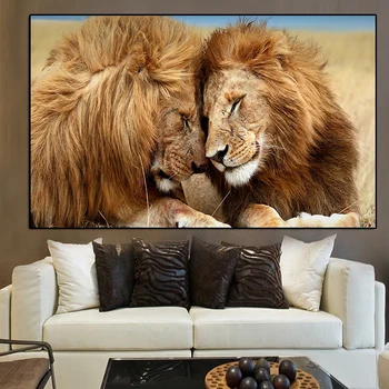 Two Lion Wild Animals Landscape Oil Canvas Painting Posters Prints Quadros Wall Art Picture for Living Room Home Decor Cuadros
Two Lion Wild Animals Landscape Oil Canvas Painting Posters Prints Quadros Wall Art Picture for Living Room Home Decor Cuadros