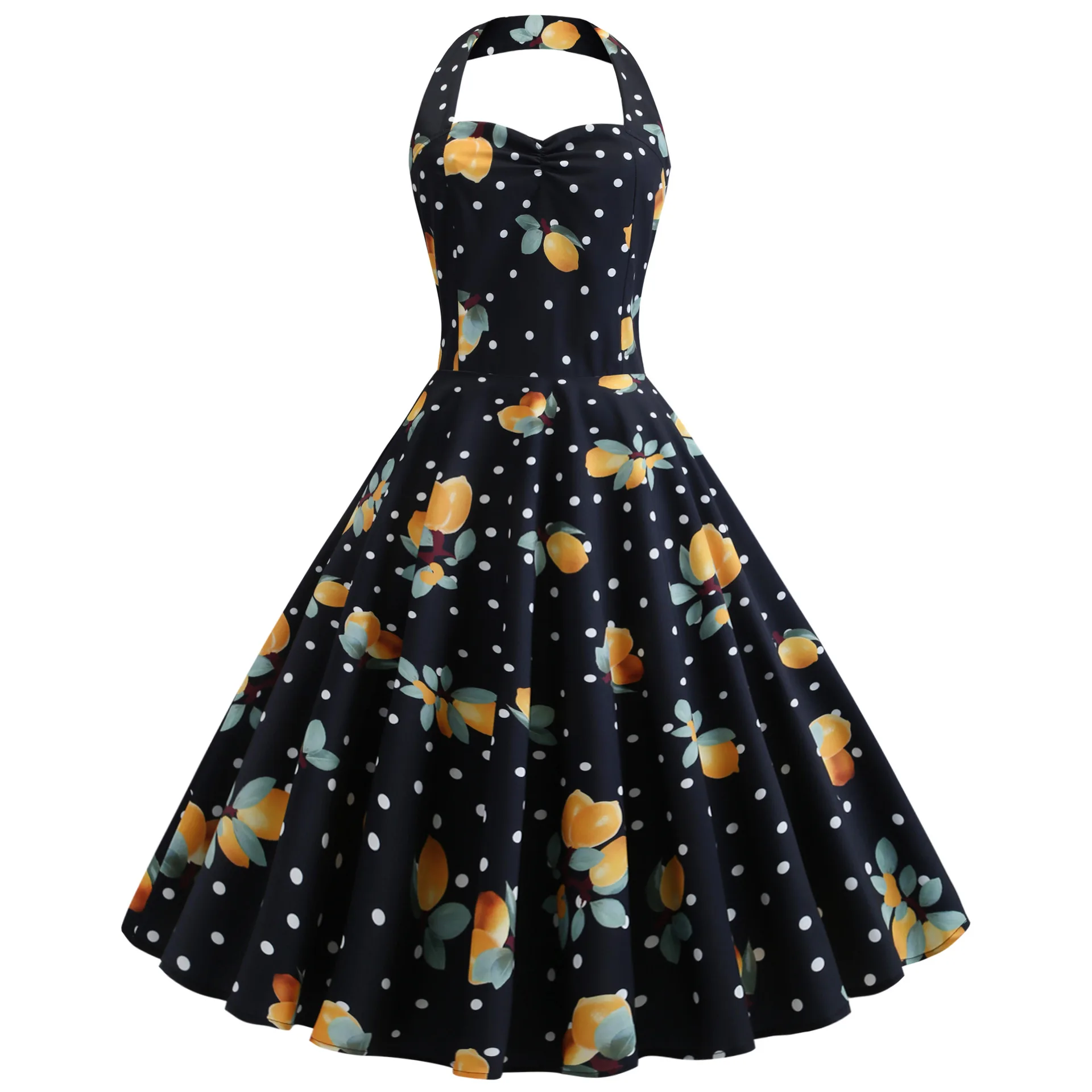 Europe And America WOMEN'S Dress Retro Floral Printed Dress Halter Waist Hugging Big Hemline Medium-length Dress Part Formal Dre
Europe And America WOMEN'S Dress Retro Floral Printed Dress Halter Waist Hugging Big Hemline Medium-length Dress Part Formal Dre