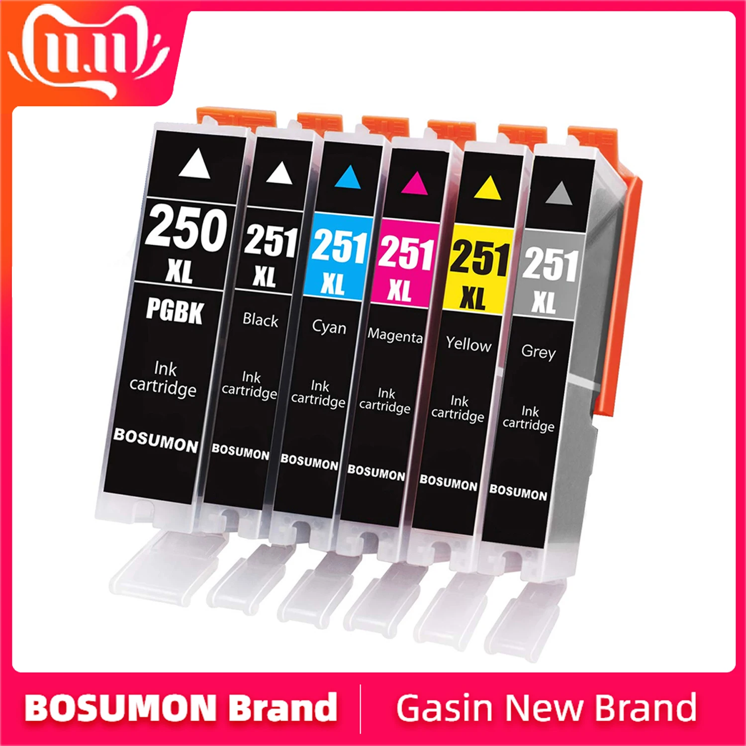 BosumonPGI 250 pgi cli 251 чернильный картридж для Canon PIXMA IP7220 IP8720 MX922 MX722 MG5420 MG5422 MG5520 MG6320 MG6420