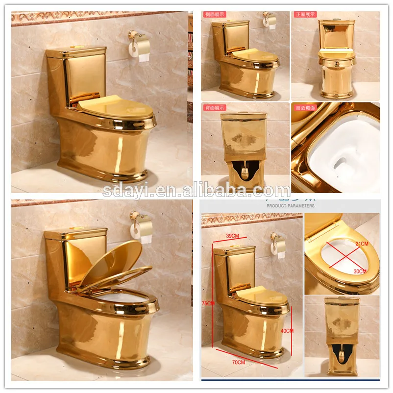 ceramic gold plated toilet gold color bathroom golden toilet wc