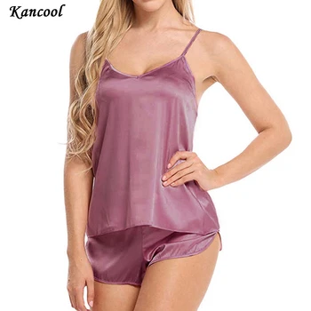 KANCOOL New Best Selling Women's Sexy Pajamas Set Satin Suspender Sleepcoat Shorts Lingerie Set pyjama femme sexy Drop Shopping
KANCOOL New Best Selling Women's Sexy Pajamas Set Satin Suspender Sleepcoat Shorts Lingerie Set pyjama femme sexy Drop Shopping