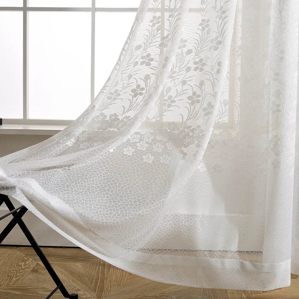 Simple Modern Window Screening Fabric Tulle for Living Room Bedroom Finished White Jacquard Design Voile
Simple Modern Window Screening Fabric Tulle for Living Room Bedroom Finished White Jacquard Design Voile