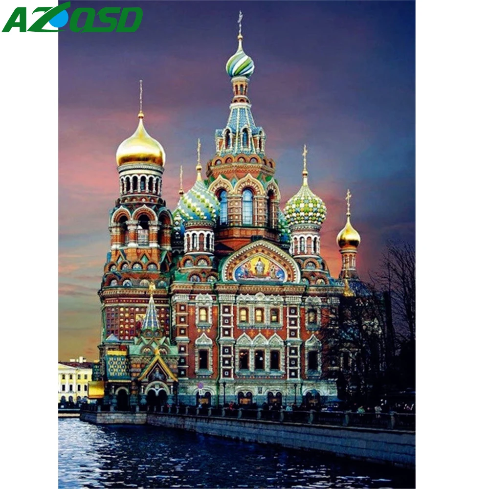 AZQSD Diamond Painting Full Square Landscape Diamond Mosaic Cross Stitch Picture Of Rhinestones Diamond Embroidery Church
AZQSD Diamond Painting Full Square Landscape Diamond Mosaic Cross Stitch Picture Of Rhinestones Diamond Embroidery Church