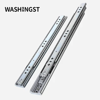 HASHENGET three-section heavy-duty soft-closing fully extended drawer slide rail 12-30 inch ball bearing buffer rail
HASHENGET three-section heavy-duty soft-closing fully extended drawer slide rail 12-30 inch ball bearing buffer rail