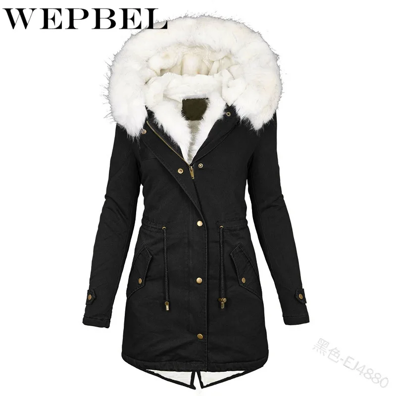 WEPBEL Winter Fashion Solid Color Buttons Slim Fit Parkas Women's Casual Long Sleeve Zipper Pocket Hooded Warm Parkas Coat
WEPBEL Winter Fashion Solid Color Buttons Slim Fit Parkas Women's Casual Long Sleeve Zipper Pocket Hooded Warm Parkas Coat