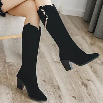 GIGIFOX Large Sizes 46 High Heels Slip On Vintage Western Winter Shoes Woman Boots Female
GIGIFOX Large Sizes 46 High Heels Slip On Vintage Western Winter Shoes Woman Boots Female