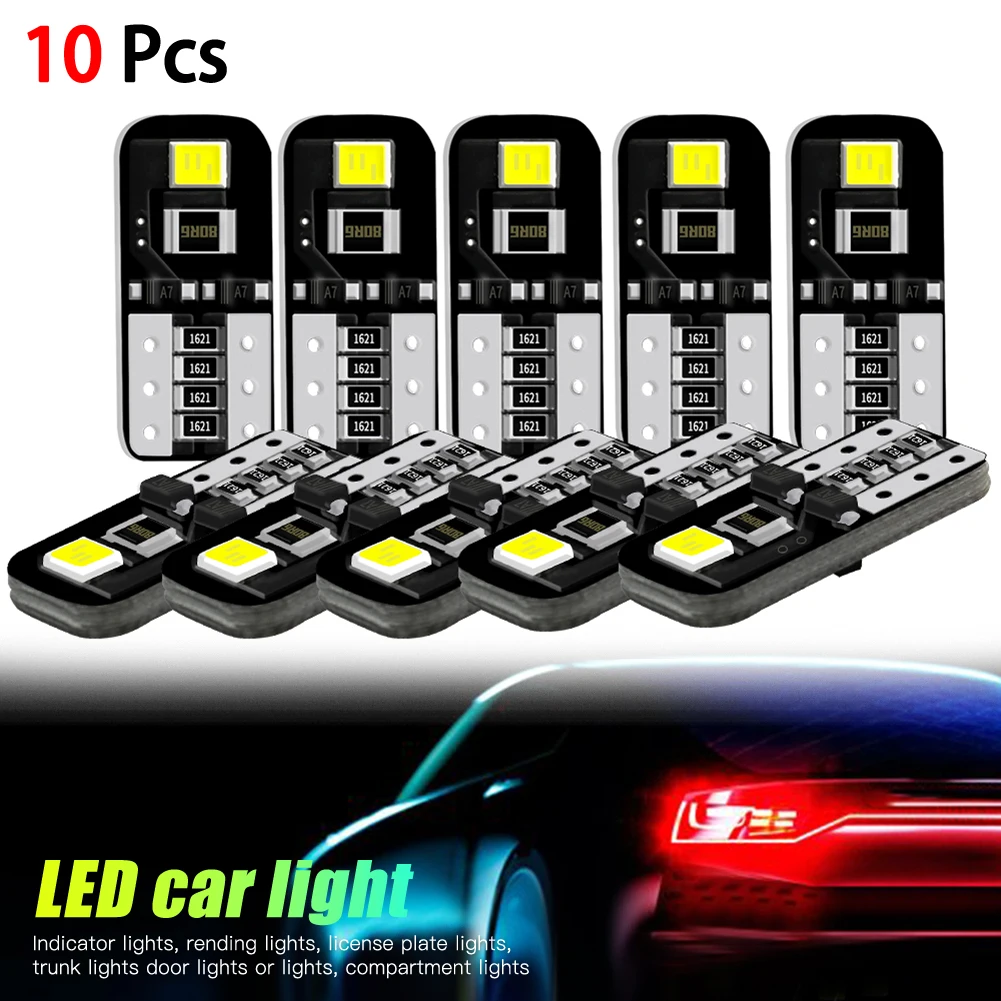 10pcs 12V T10 194 168 W5W SMD LED Car HID White CANBUS Error Free Wedge Light Bulb for Dashboard Lights License Plate Lights
10pcs 12V T10 194 168 W5W SMD LED Car HID White CANBUS Error Free Wedge Light Bulb for Dashboard Lights License Plate Lights