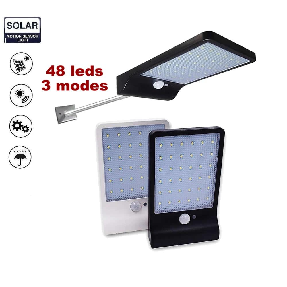 Newest Wireless 48 LED Solar Street Light 450LM Auto PIR Motion Sensor Solar Garden Wall Lamp For Outdoor Waterproof Lighting
Newest Wireless 48 LED Solar Street Light 450LM Auto PIR Motion Sensor Solar Garden Wall Lamp For Outdoor Waterproof Lighting