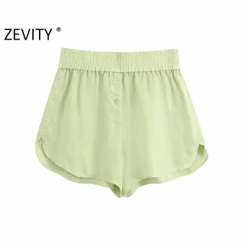 Zevity New women fashion candy color casual Bermuda Shorts ladies summer chic elastic waist hot shorts pantalone cortos P887
Zevity New women fashion candy color casual Bermuda Shorts ladies summer chic elastic waist hot shorts pantalone cortos P887