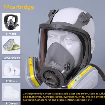 7 in 1 Set toxic Gas Mask Respirator Chemical Protection Full Face Mask with Filters Resists Acid Gas Organic Vapor 3 Interface
7 in 1 Set toxic Gas Mask Respirator Chemical Protection Full Face Mask with Filters Resists Acid Gas Organic Vapor 3 Interface