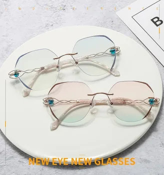 Fashion Rimless Reading Sunglasses Luxury Rhinestone Trimmed Lens Glasses Glasses Frame Women Gafas Lectura Mujer 
Fashion Rimless Reading Sunglasses Luxury Rhinestone Trimmed Lens Glasses Glasses Frame Women Gafas Lectura Mujer