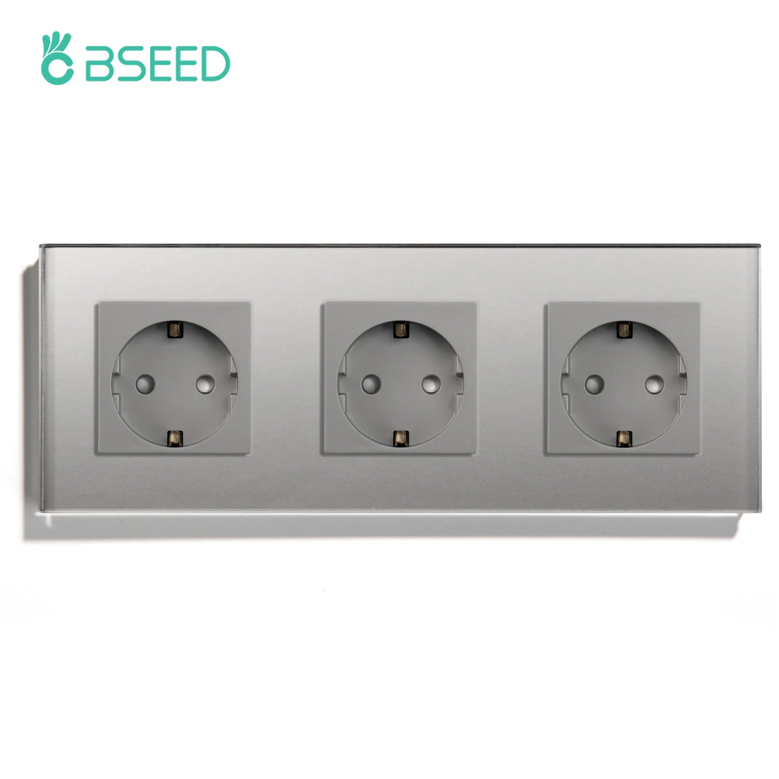 Bseed Triple EU Russia Standard Wall Power Socket Crystal Glass Panel White Grey Black Glod 110-240V Electrical Plug
Bseed Triple EU Russia Standard Wall Power Socket Crystal Glass Panel White Grey Black Glod 110-240V Electrical Plug