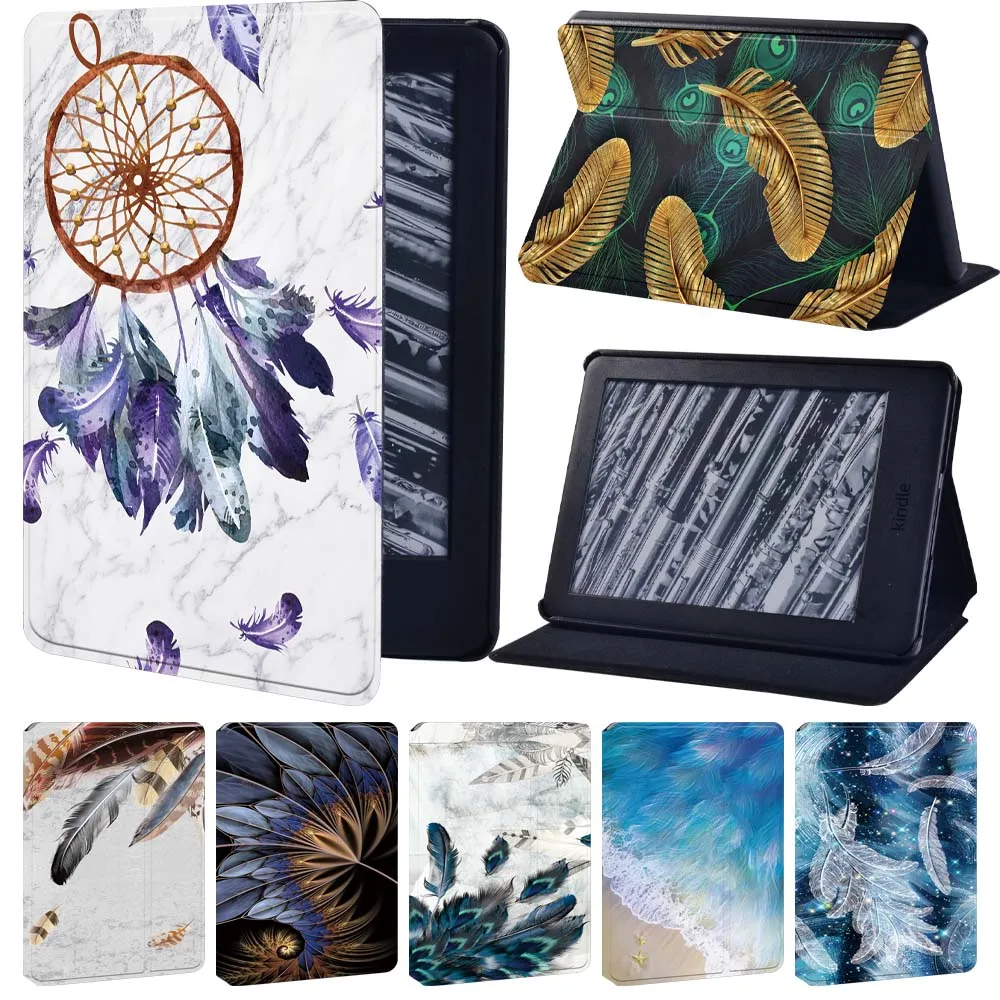 Printed Feather Leather Stand Tablet Cover Case for Amazon Kindle 8 2016/10 2019/Paperwhite 1 2 3 4 Shockproof Protective Shell
Printed Feather Leather Stand Tablet Cover Case for Amazon Kindle 8 2016/10 2019/Paperwhite 1 2 3 4 Shockproof Protective Shell