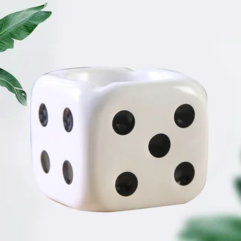 1PC Creative Ceramic Ashtray Unique Dice Shaped Cigarette Ashtray Adorable Ash Tray Desktop Adornment for Home Office (White)
1PC Creative Ceramic Ashtray Unique Dice Shaped Cigarette Ashtray Adorable Ash Tray Desktop Adornment for Home Office (White)