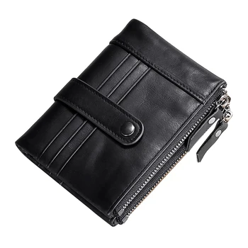 RFID Anti-thift Wallet for Men Leather Double Zipper Coin Purse ID Card Holders Male Genuine Leather Cowhide Money Bags
RFID Anti-thift Wallet for Men Leather Double Zipper Coin Purse ID Card Holders Male Genuine Leather Cowhide Money Bags