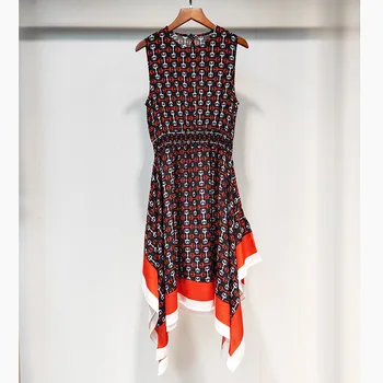 2020 Spring and Summer New sleeveless elastic waist geometric Printed Women's Slim Irregular Dress
2020 Spring and Summer New sleeveless elastic waist geometric Printed Women's Slim Irregular Dress
