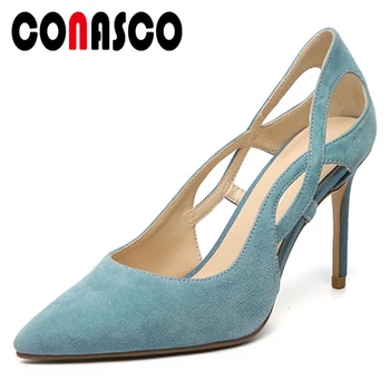 CONASCO Elegant Fashion Concise Women Pumps Kid Suede High Heels Spring Summer New Fretwork Wedding Party Casual Shoes Woman
CONASCO Elegant Fashion Concise Women Pumps Kid Suede High Heels Spring Summer New Fretwork Wedding Party Casual Shoes Woman