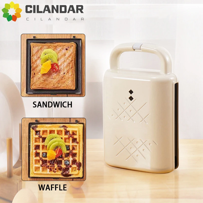 

Mini Portable Breakfast Machine Sandwich Waffle Maker Bubble small Egg Cake two Oven Toaster 110V/220V EU/US Plug