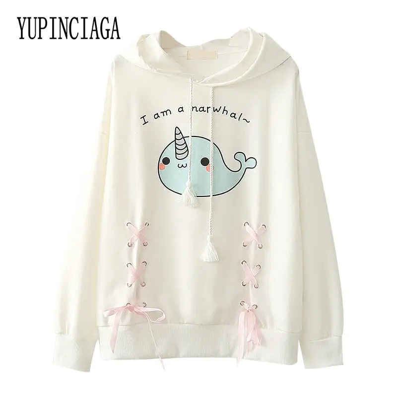 YUPINCIAGA Spring Women's Cartoon Unicorn Print Long Sleeve Hooded Loose Cotton Tracksuits Femme Sweet Drawstring Hoodies
YUPINCIAGA Spring Women's Cartoon Unicorn Print Long Sleeve Hooded Loose Cotton Tracksuits Femme Sweet Drawstring Hoodies