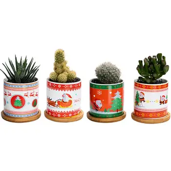 1 Set of 8Pcs Bonsai Pots Ceramic Flower Pots Fleshy Fleshiness Planter Christmas Pattern Plant Pots Without Plant
1 Set of 8Pcs Bonsai Pots Ceramic Flower Pots Fleshy Fleshiness Planter Christmas Pattern Plant Pots Without Plant