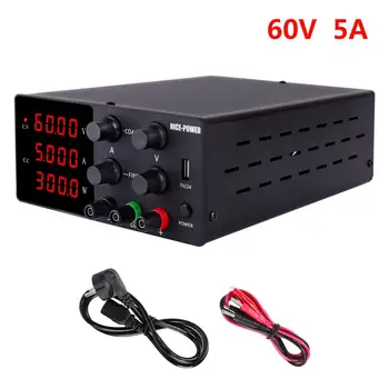 The Latest 60V 5A DC Laboratory Power Supply 30V 10A 4-digit Digital Display, With USB Sitching Power Supply 120V 3A Black
The Latest 60V 5A DC Laboratory Power Supply 30V 10A 4-digit Digital Display, With USB Sitching Power Supply 120V 3A Black