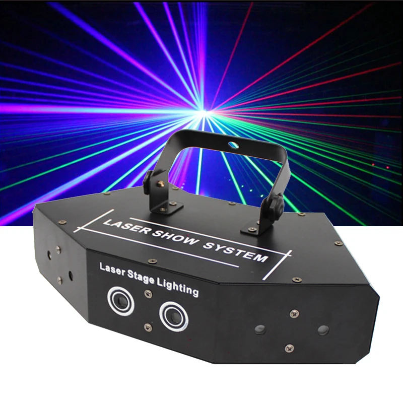 Бесплатная доставка 6 линз RGB лазерный светильник DMX512 световой эффексветильник
