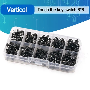 10 models 100pcs 6*6 Tact Switch Tactile Push Button Switch Kit, Height: 4.3MM~13MM DIP 4P micro switch 6x6 Key switch
10 models 100pcs 6*6 Tact Switch Tactile Push Button Switch Kit, Height: 4.3MM~13MM DIP 4P micro switch 6x6 Key switch