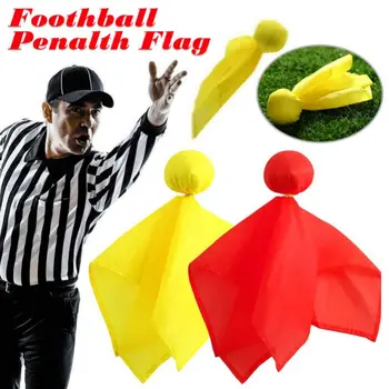 

High Quality Polyester Cloth Football Penalty Flag Practical Tossing Flags Sports Game Fan Set Penalty Flag Party Accessories
