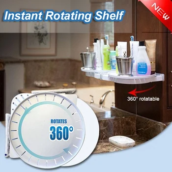 Instant Organizing Rotating Shelf Non-punch Shelf Rotatable Kitchen Storage Spice Holder Cosmetics Makeup Tray Bathroom Shelf
Instant Organizing Rotating Shelf Non-punch Shelf Rotatable Kitchen Storage Spice Holder Cosmetics Makeup Tray Bathroom Shelf