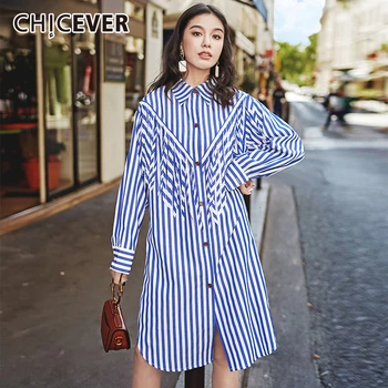CHICEVER Vintage Striped Hit Color Blouse Women Lapel Collar Long Sleeve Oversize Casual Shirt Female 2020 Autumn Fashion New 
CHICEVER Vintage Striped Hit Color Blouse Women Lapel Collar Long Sleeve Oversize Casual Shirt Female 2020 Autumn Fashion New