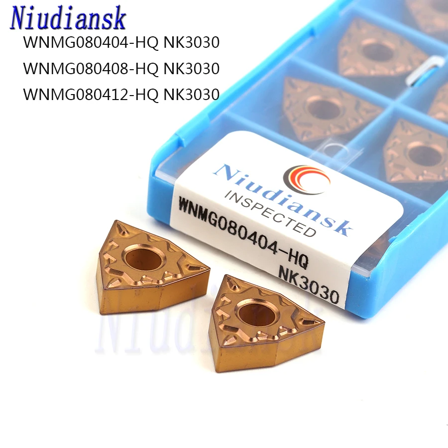 10pcs WNMG080404 HQ WNMG080408 HQ WNMG080412 HQ NK3030 High Quality Carbide Inserts CNC Metal Turning Tools For Steel Processing
10pcs WNMG080404 HQ WNMG080408 HQ WNMG080412 HQ NK3030 High Quality Carbide Inserts CNC Metal Turning Tools For Steel Processing