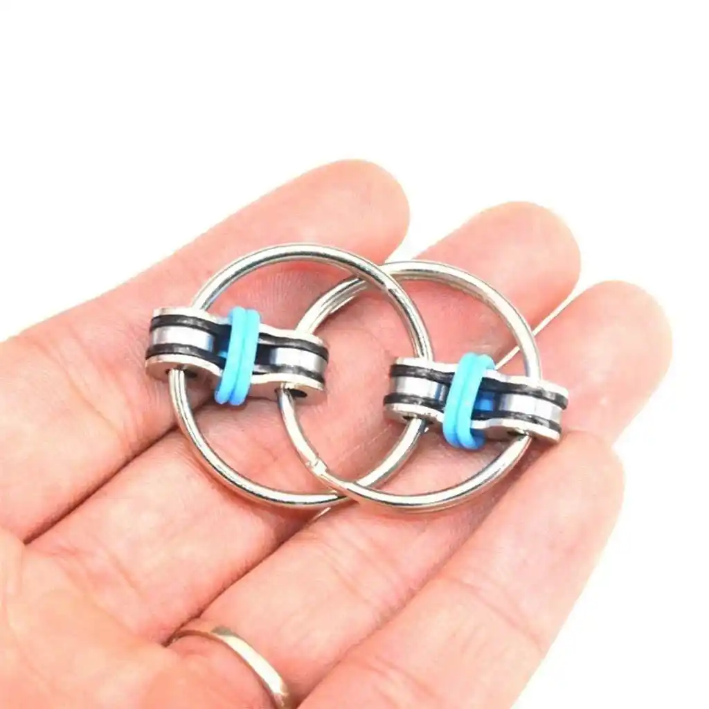 spinner finger toys metal vent toy bike chain keychain key ring