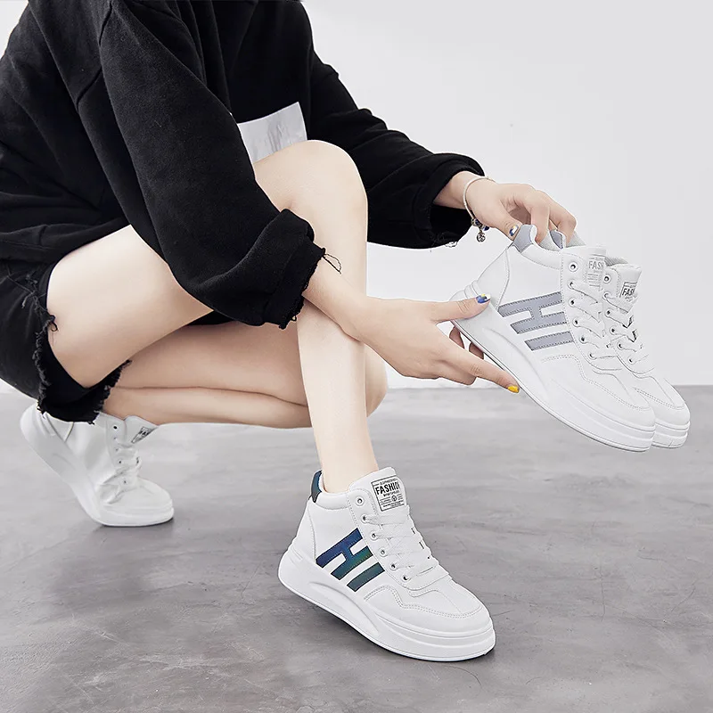 2019 Autumn New Style Hight-top White Shoes Trendy Shoes Sporty Casual Board Shoes Korean-style WOMEN'S Shoes Night Reflective A
2019 Autumn New Style Hight-top White Shoes Trendy Shoes Sporty Casual Board Shoes Korean-style WOMEN'S Shoes Night Reflective A