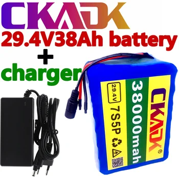 high quality 7S5P 24v 38Ah battery pack 250w 29.4V 38000mAh lithium ion battery for wheelchair electric bicycle + 2A charger
high quality 7S5P 24v 38Ah battery pack 250w 29.4V 38000mAh lithium ion battery for wheelchair electric bicycle + 2A charger