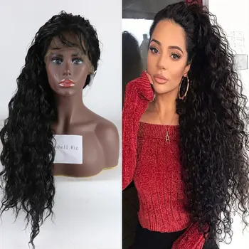 Bombshell Black 13*3synthetic lace front curly long wig without glue heat-resistant fiber suitable for Brazilian women daily wig
Bombshell Black 13*3synthetic lace front curly long wig without glue heat-resistant fiber suitable for Brazilian women daily wig