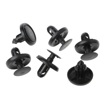 

50 Pcs Black Car Door Fender Trunk Fastener Panel Clips Rivet For Toyota Camry Reiz Rav4