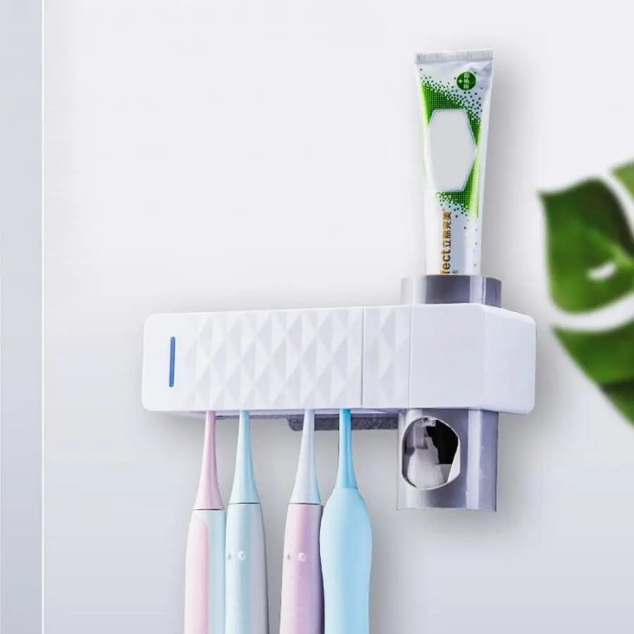 

Household Ultraviolet Toothbrush Sterilizer Wall-Mounted Multi-Functional Toothbrush Holder Teeth Care Disinfection Tool