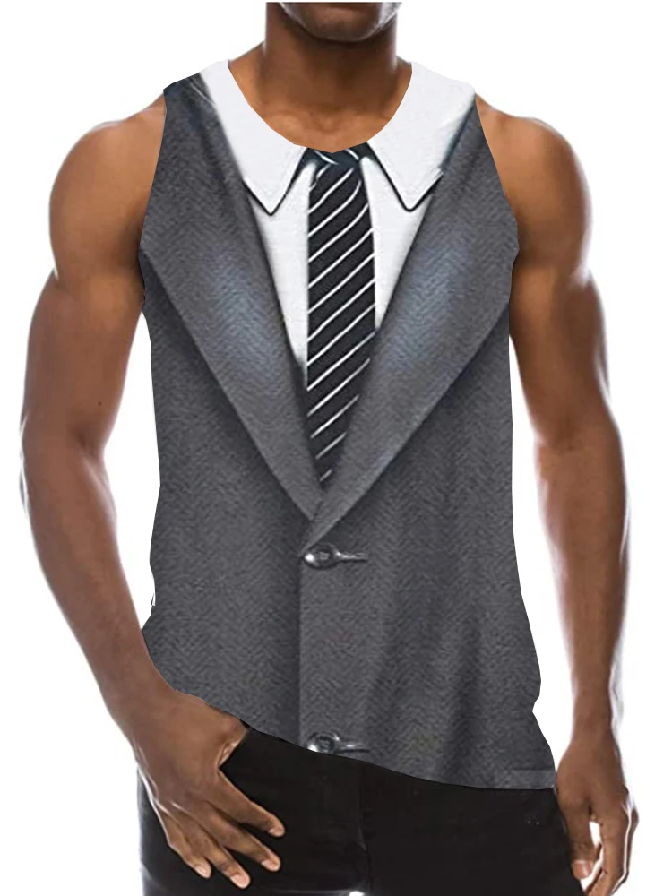 UNEY Men's Realistic Suit Paint Tank Tops Summer Confuse Suit Paint Tank Top Sports Beach Sleeveless Tops Deceive Top Tees
UNEY Men's Realistic Suit Paint Tank Tops Summer Confuse Suit Paint Tank Top Sports Beach Sleeveless Tops Deceive Top Tees