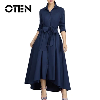 OTEN Fashion Shirt Dress Women Work Wear Office Irregular Ankle-Length Solid Color Cardigan Button Casual 2019 New Autumn V-Neck
OTEN Fashion Shirt Dress Women Work Wear Office Irregular Ankle-Length Solid Color Cardigan Button Casual 2019 New Autumn V-Neck