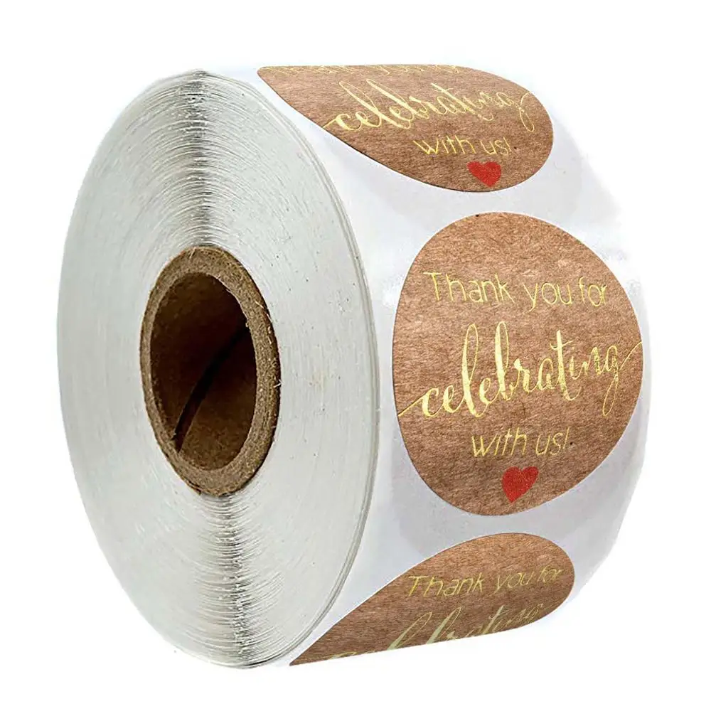 500 Pcs Round Thank You for Celebrating with Us Stickers Roll with Gold Leaf Word for Party Decoration Labels Thank You Stickers
500 Pcs Round Thank You for Celebrating with Us Stickers Roll with Gold Leaf Word for Party Decoration Labels Thank You Stickers