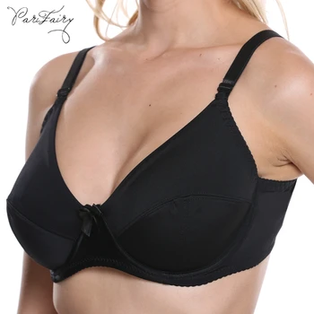 

PariFairy Plus Size Bra for Women Lager Bosom Unlined Sexy Lingerie C D DD E Cup Underwired Full Coverage Big Size Sexy BH Top